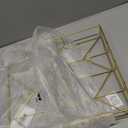 Mind Reader Gold Geometric Paper Tray, Modern Organizer for Documents, Folders, and Office Supplies, Durable and Stylish, Metal, 10" L x 12.25" W x 2" H, Gold