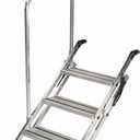 Lippert Victory Step Triple RV Steps for Toy Hauler Patio Systems with Entry Assist Handrail, 300-lb. Weight Capacity, 8" Rise, Anti-Slip Treads, Adjustable Legs/Step Pitch, Easy Storage - 2023024500