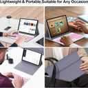 FARYODI Keyboard Case for Samsung Galaxy Tab S10 FE 5G 10.9 inch 2025/ S9 FE 10.9" 2023/S9 11 Inch 2023,7 Colors Backlit Detachable Wireless Keyboard,Smart Folio Cover with S Pen Holder,Purple