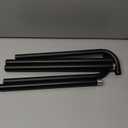 Black Curtain Rod, Room Darkening Rods for Windows 28 to 48 Inches(2.3-4Ft), Wrap Around Curtain Rods, Heavy Duty Blackout Drapery, Modern Decorative Window Treatment Rod, Matte Black