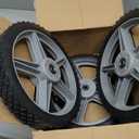 3 Pack 12 x 1.75 Inch Push Mower Wheels, Spoke Plastic Wheel with Diamond Tread, Push Mower Replacement Wheels for Lawn Mower, Hand Trucks, Garden Carts