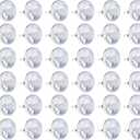 BLUE PANDA 36 Pack Plastic Diamond Rings for Bridal Shower Game, Bulk Set for Bachelorette Party Favors (1 x 1.5 In) - Bachelorette Party Accessories - Fake Diamond Ring