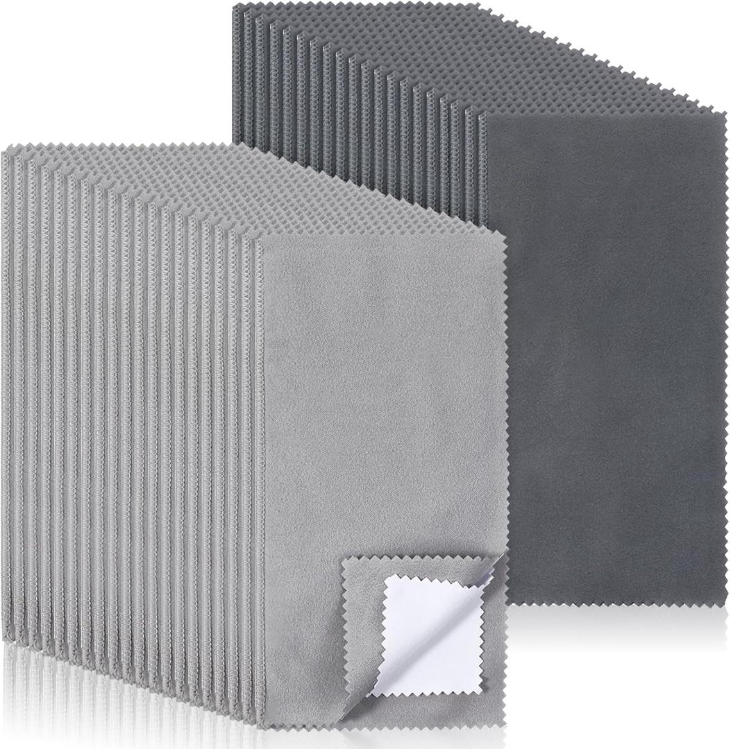 40 Pcs Silver Jewelry Polishing Cloths Jewelry Cleaning Cloth Sterling Polish Cloths (6 x 7 inch)