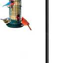 Shepherds Hooks for Outdoor with 7 Base Prongs, 72 Inches Heavy Duty Garden Bird Feeder Pole for Hanging Lantern, Plant Baskets, Solar Light Lanterns, Outdoor Plant Hanger Hook, Pack of 1