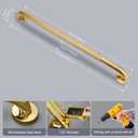24 Inch Shower Grab Bar 1.25" Dia, 2 Pack Gold Anti Slip Bathroom Grab Bar, 304 Stainless Steel Knurled Handicap Grab Bars, Safety Support Handrail,Bath Shower Handle for Elderly Injury Senior