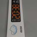 Digital Wall Clock, Digital Clock Large Display with Remote Control, Corded LED Alarm Clocks with Date, Week, Temp, Humidity, Auto DST, Countdown, for Living Room Bedroom Classroom Office (Blue)