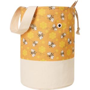 TOGETRUE Yarn Bag, Knitting Crochet Bag, Portable Yarn Storage Bags Organizer for Crocheting Project, Store Skein Ball, Short Knitting Needle (Medium, Bees)