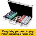 Spin Master Games, Cardinal Classics, 300-Piece Poker Set with Aluminum Carrying Case & Professional Weight Chips & Poker Dice, for Ages 8+