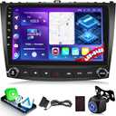 [8 Core 4+64G] Carplay Radio for Lexus IS250 IS300 IS350 IS220 2006-2012, 10.1 inch IPS Touchscreen IS250 Android Stereo - 3D Car Model, Cooling Fan, 5G/WiFi, DSP Hi-Res, Custom UI Design + Canbus