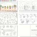 25 Colorable Postcards for Kids or Teachers- Bulk Assortment Value Pack  Variety of Blank 4x6 cards to say Miss You, Thinking of you, Hello to Family, Friends, Teachers, and Students. (All Occasions)