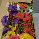 Zeyune 48 Bundles Artificial Flowers for Outdoor Fake Flowers UV Resistant Fake Plastic Plants Faux Plants for Decoration Hanging Planters Indoor Outside Patio Garden Porch Home (Elegant Style)