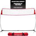 PowerNet Portable Volleyball Net for Backyard Training, Indoor Outdoor Volleyball Practice Equipment, Great for Hitting Serving Drills Small Scrimmage or 1 On 1 Game (12.5-Foot)