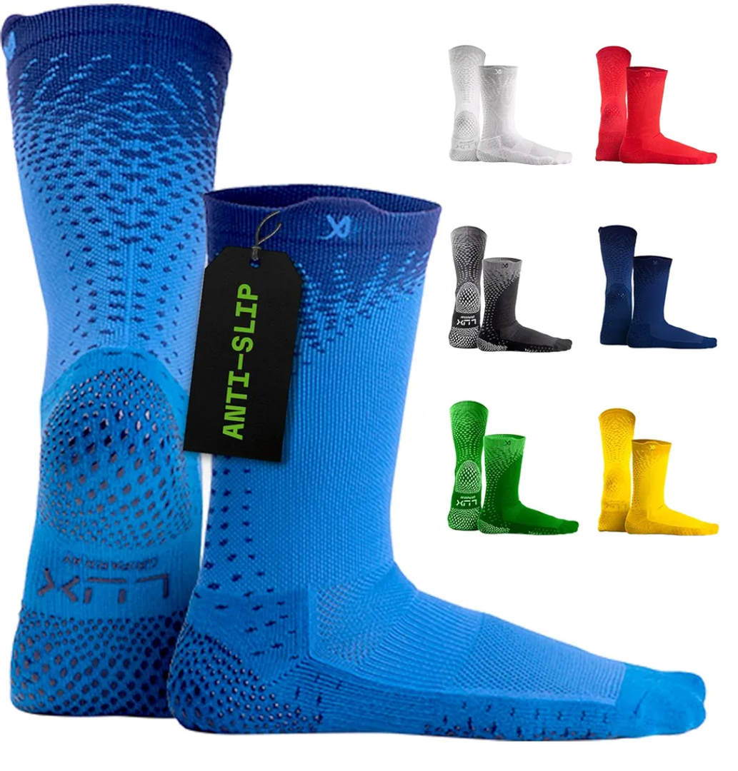LUX Sports ProCleat Performance Grip Socks GripArray™ - Athletic Socks for Performance Sports - Grip Socks for Men and Women