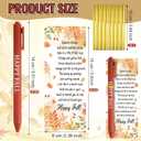 48 Set Thanksgiving Thank You Gifts Set Happy Fall Ballpoint Pens Bulk Fall Party Favors Gifts Pens with Autumn Greeting Cards for Employee Coworker Office Supplies