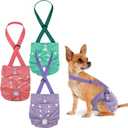 Pet Soft Dog Diapers Female with Suspenders, 3 Pack Reusable Female Dog Diapers for Heat, Dog Period Panties for Doggie in Cycle(X-Small, Pinkycolor)