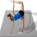 UMINEUX Large Yoga Mat for Men and Women 1/4 & 2/5 Inch Extra Thick TPE Fitness Mat for Home Gym Workout, Non-Slip, Eco Friendly Exercise Mat for Yoga, Pilates, Stretching, Meditation (Wind Dove & Jet Black)