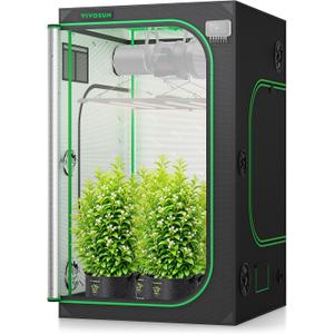 VIVOSUN S448 4x4 Grow Tent 48"x48"x80" Mylar Tent for Indoor Plants