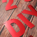 Red Casual Uppercase Ready Letters DIY Letter Kit Glitter Customizable Banner Letters Include for Birthday Halloween Christmas Wedding Valentine Party Decor(Bright Red) Pack Of 2