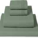 Mellanni Full Sheets Set - 4 PC Iconic Collection Bedding - Hotel Luxury, Extra Soft, Cooling Bed Sheets - Wrinkle, Fade, Stain Resistant (Full, Sage)