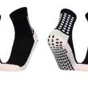 Anti Slip Grip Socks 2 pairs Men's Soccer Socks for Yoga Basketball Sports Socks Non Slip Socks