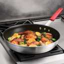 Tramontina Professional 14-Inch Non Stick Extra Large Frying Pan, Heavy-Gauge Aluminum Skillet with Reinforced Nonstick Coating, Red Handle, Dishwasher and Oven Safe