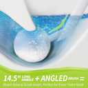 Toilet Brush and Holder Set, Toilet Bowl Cleaner Brush White, Scrubber Brush for Bathroom, Rv, Bathtub, Litter Box, Waste Bin