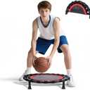 YOUGYM Basketball Training Trampoline - Indoor Quiet Practice Foldable Trampoline for Beginners/Pros, Noise-Reducing Durable Portable Design, Home Ball Training