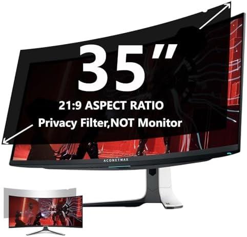 ACONETMAX (33x14) Inch Privacy Screen Filter for Computer Ultrawide 21:9 Curved Monitor- Privacy Shield,Anti-Glare and Anti Blue Light Protector