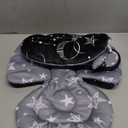 Infant Car Seat Insert with Removable Cushion for Preemie to Toddler, Reversible Newborn Carseat Insert for Baby Head Body Support, Fits for Stroller, Baby Swing, Bouncer (Black Star)