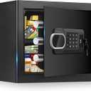 1.8 CUFT Fire Proof Safe for Home Documents, Steel Security Fireproof Safe with Programmable Keypad, Removable shelf and Spare Keys, Home Safes Water and Fireproof for Money Medicine and Valuables