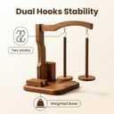 Wooden Yarn Spindle Holder | Anti-Tip Yarn Spool Stand for Knitting & Crocheting | Portable Yarn Storage for Crafters, Weavers, Handmade Enthusiasts.