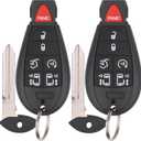 Vurkcy Key Fob Entry Remote Control Key Compatible with 2008-2016 Chrysler Town and Country, 2008-2020 Dodge Grand Caravan, Replacement for M3N5WY783X IYZ-C01C, 7 Button (Pack of 2)