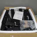 Solid Wood Rotating Bookshelf on Wheels, 5 Tier, Round Revolving Bookcase, 360 Spinning Book Shelf Tower for Kids, Narrow Rolling Bookshelves for Small Space, Corner, Bedroom, Office, Black