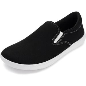 WHITIN Wide Toe Box Shoes for Men Minimalist Fashion Casual Slip on Barefoot Sneakers Minimus Size 12 12W Zero Drop Width Fitness Black White 46 WHITIN Wide Toe Box Shoes for Men Minimalist Fashion Casual Slip on Barefoot Sneakers Minimus Size 12 12W Zero Drop Width Fitness Black White 46