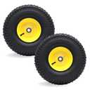 (2 Pack) AR-PRO Exact Replacement 15" x 6.00-6" Front Tire and Wheel Assemblies for John Deere Riding Mowers - Compatible with John Deere 100 and D100 Series - 3” Centered Hub and 3/4” Bushings