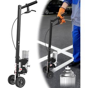 Striping Line Painting Wand, Industrial Two-Wheel Striping Spray Paint Wand for Line Paint Stripe Ground, Parking Lots, Fields, Compatible with Inverted Striping Spray Paint (T-Tip Nozzle)