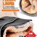 Winter Gloves Men Women Waterproof Warm Ski Gloves for Cold Weather Windproof Snow Touch Screen Gloves for Running Cycling Outdoor Work & Sports (Black, L)