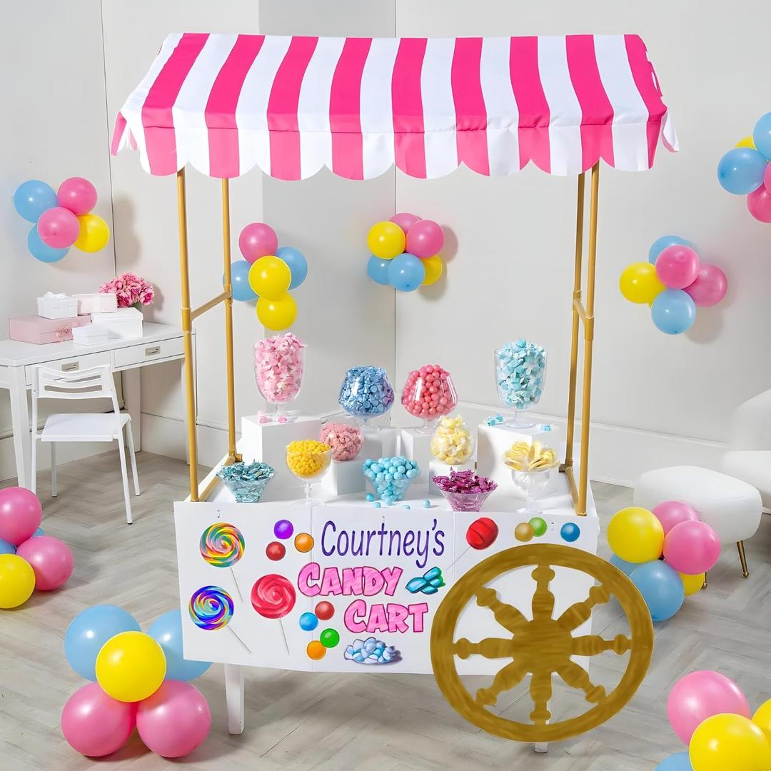 20" – 25 1/2" Party Cart Cardboard Table Decorating Cutouts Kit - 3 Pieces