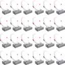 24 Pack 6 Inch Canless Recessed LED Ceiling Lights with Junction Box - 6000K Daylight , 1050LM High Brightness, 12W 110W Eqv, Ultra-Thin LED Recessed Lighting for Bedroom Kitchen Living Room Hallway