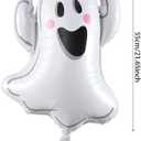 PageebO Halloween Little Boo Balloon Arch Kit- Rose Pink Purple Balloons with Cute Ghost Balloons Little Boo Banner Bat Wall Stickers for Baby Shower Birthday Party Halloween Party Decoration