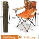 Northroad 2Pack Folding Camping Chairs Portable Animal Print Collapsible Hunting Chair for Outdoor Travel, Patio, Beach, Fishing - Zebra, 1.71 Ft X 1.71 Ft X 2.8 Ft