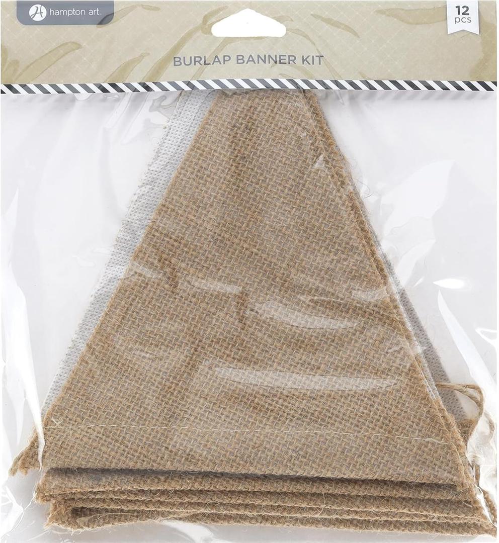 Hampton Art Mix The Media Burlap Banner 24pc