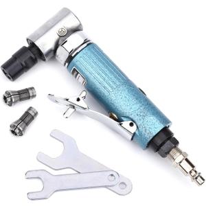 Gedu Air Die Grinder with 1/4" and 1/8" Collets Air Compressor Tool, Air Straight Grinder and Air Angle Grinder (Angle Grinder)
