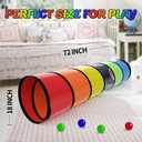 Kids Play Tunnel for Toddlers 1-3 Colorful Pop Up Baby Tunnel for Kids to Crawl Through 6 Foot with Breathable Mesh Collapsible Toddler Toys Gift for Children Backyard Playset