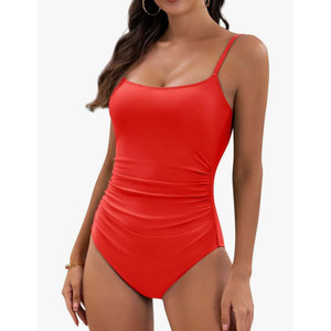Eomenie Women's One Piece Swimsuits Tummy Control Ruched Bathing Suit 1 Piece Swimwear M
