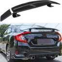 Universal Car Rear Spoiler Wing, 47 Inch ABS Adjustable Trunk Spoiler, Gloss Black Aftermarket Racing Style Wing, No-Drill Installation, Fit Most Sedans Coupes Hatchbacks - WheelX