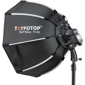 T&YFOTOP 47.2 inches/120 Centimeters Octagonal Softbox with S-Type Bracket Mount, Carrying Case Compatible with Camera Flash Speedlites TT560 NW565 NW625 NW635 NW670 750II, etc (120cm softbox