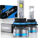 FAHREN 9007/HB5 Bulbs,Upgraded 120W 60000LM fog Lighting Bulb with fan, 6500K Cool White IP68 Waterproof,Pack of 2