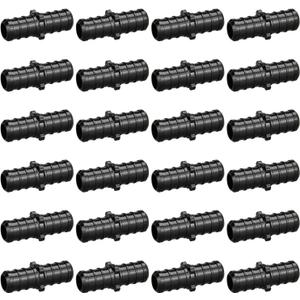 1/ 2" Poly PPSU Barb Crimp PEX Fitting, 25pcs PEX Straight Coupling Fittings, No Lead (25pcs, 1/ 2" Straight)