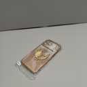 Magnetic Glitter Case for iPhone 17 Pro Max,[Compatible with MagSafe] Bling Sparkly Diamond with Camera Protector&Butterfly Kickstand&Makeup Mirror Women Girls Case for iPhone 17 Pro Max,Gold